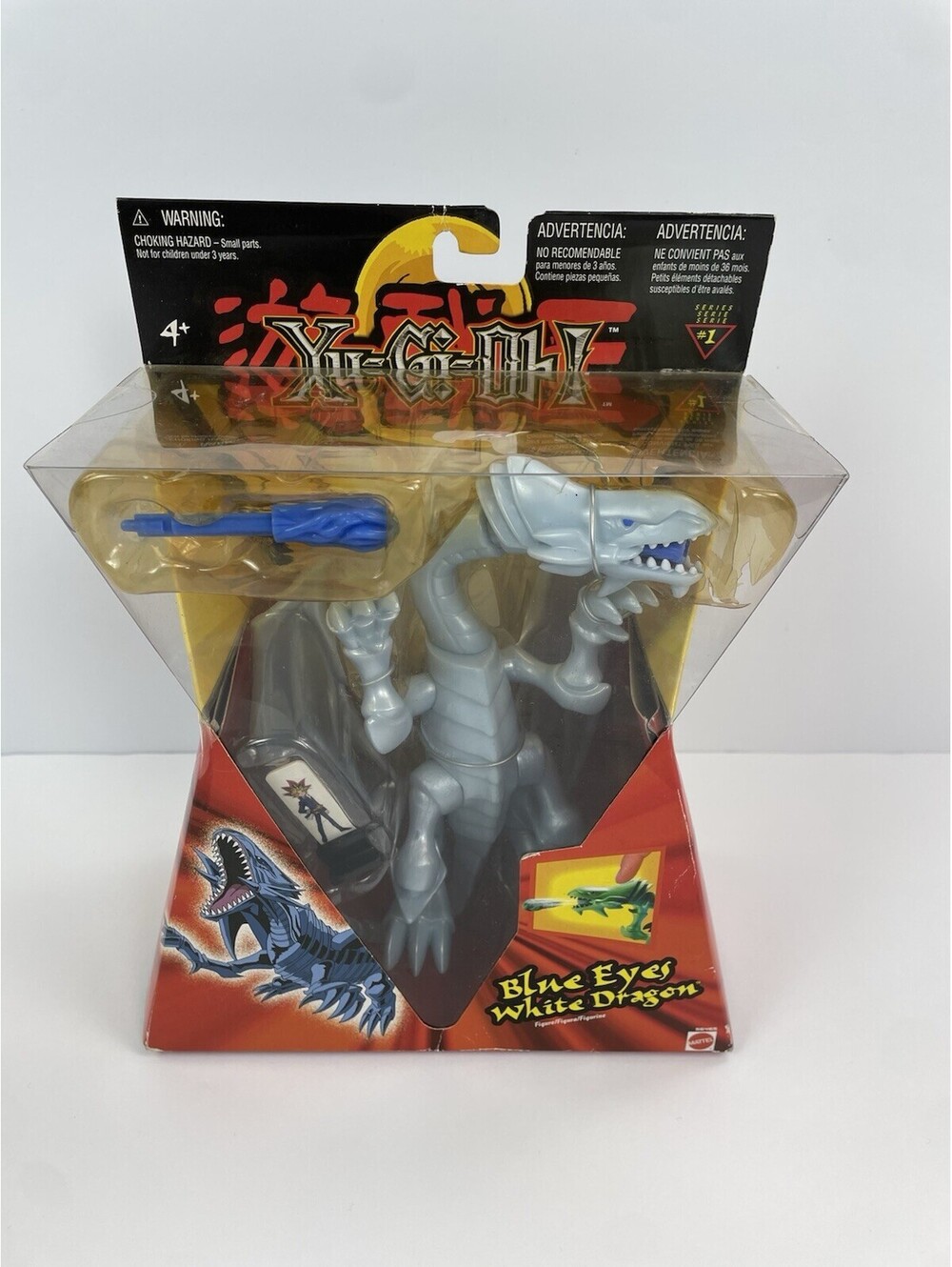 NEW 2002 Mattel Yu-Gi-Oh! Blue-Eyes White Dragon Figure